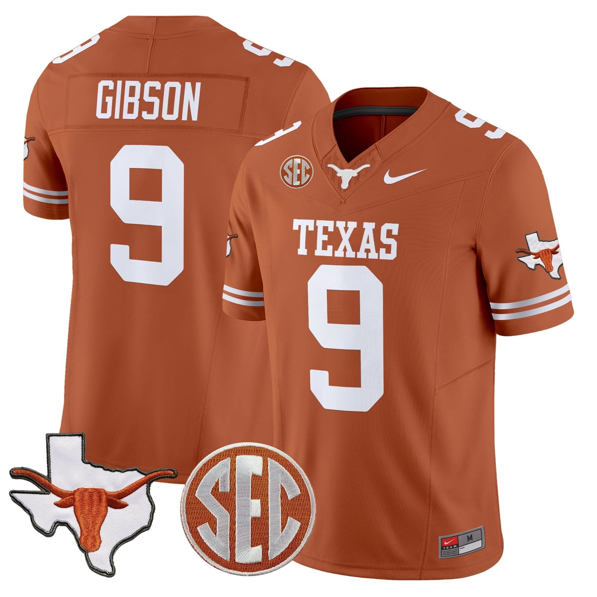 Texas Longhorns 2025 State Map & SEC Patch Vapor Limited Jersey - All Stitched 7 Texas Longhorns 2025 State Map & SEC Patch Vapor Limited Jersey - All Stitched - Image 7