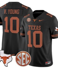 Texas Longhorns 2025 State Map & SEC Patch Vapor Limited Jersey - All Stitched 78 1753676115219