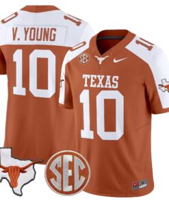 Texas Longhorns 2025 State Map & SEC Patch Vapor Limited Jersey - All Stitched 71 1753676115229