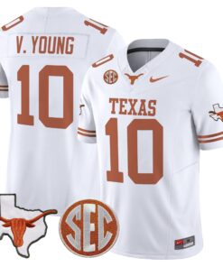 Texas Longhorns 2025 State Map & SEC Patch Vapor Limited Jersey - All Stitched 58 1753676115249