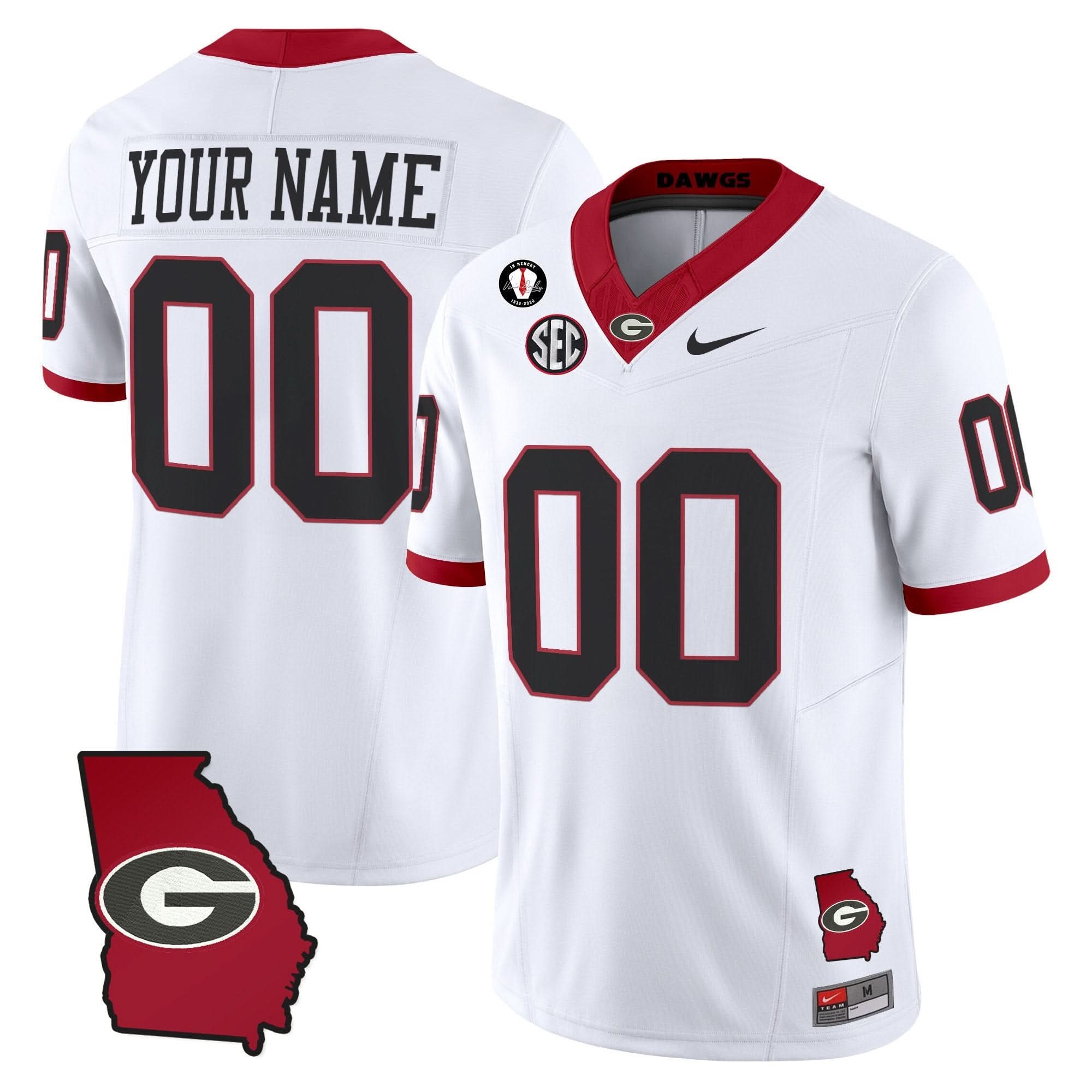 Custom Georgia Bulldogs Jersey 2025 Georgia Map & Vince Dooley Patch Vapor Limited All Stitched 6 Custom Georgia Bulldogs Jersey 2025 Georgia Map & Vince Dooley Patch Vapor Limited All Stitched - Image 6