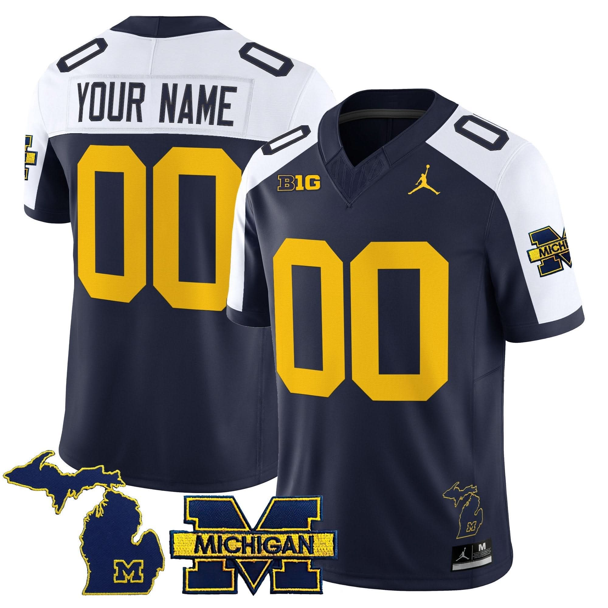 Custom Michigan Wolverines Jersey Name, Number 2025 Vapor Limited All Stitched 1 Custom Michigan Wolverines Jersey Name, Number 2025 Vapor Limited All Stitched