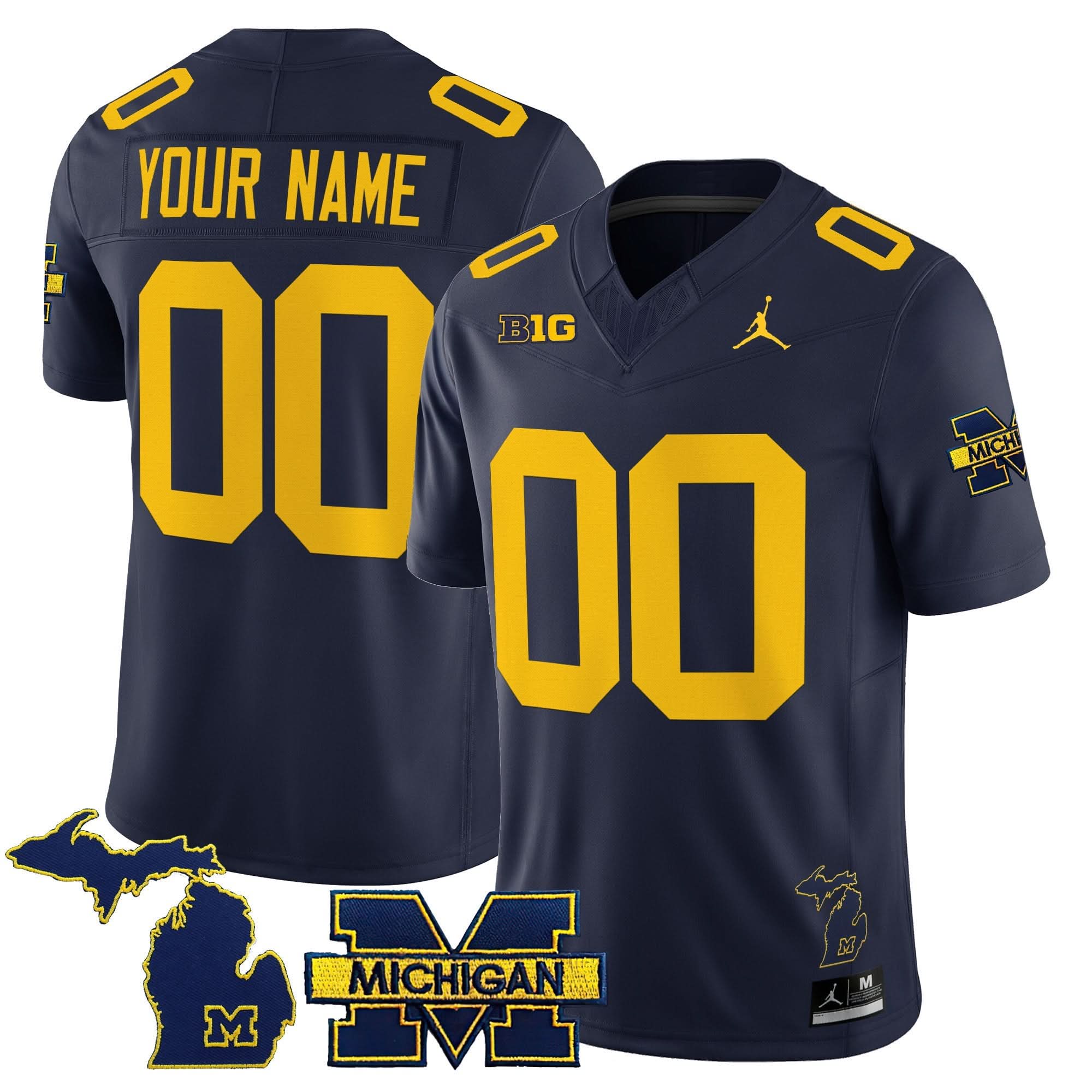 Custom Michigan Wolverines Jersey Name, Number 2025 Vapor Limited All Stitched 3 Custom Michigan Wolverines Jersey Name, Number 2025 Vapor Limited All Stitched - Image 3