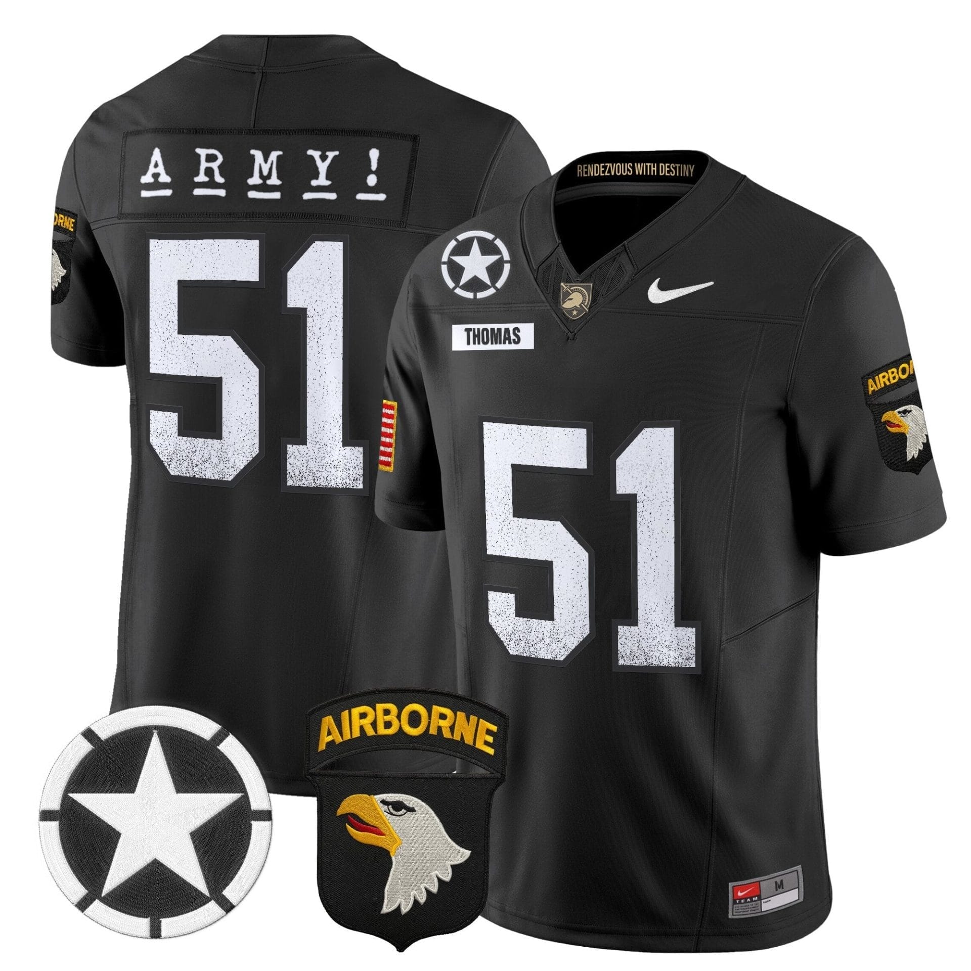 Army Black Knights 2025 Screaming Eagles Vapor Limited Jersey - All Stitched 45 Army Black Knights 2025 Screaming Eagles Vapor Limited Jersey - All Stitched - Image 45