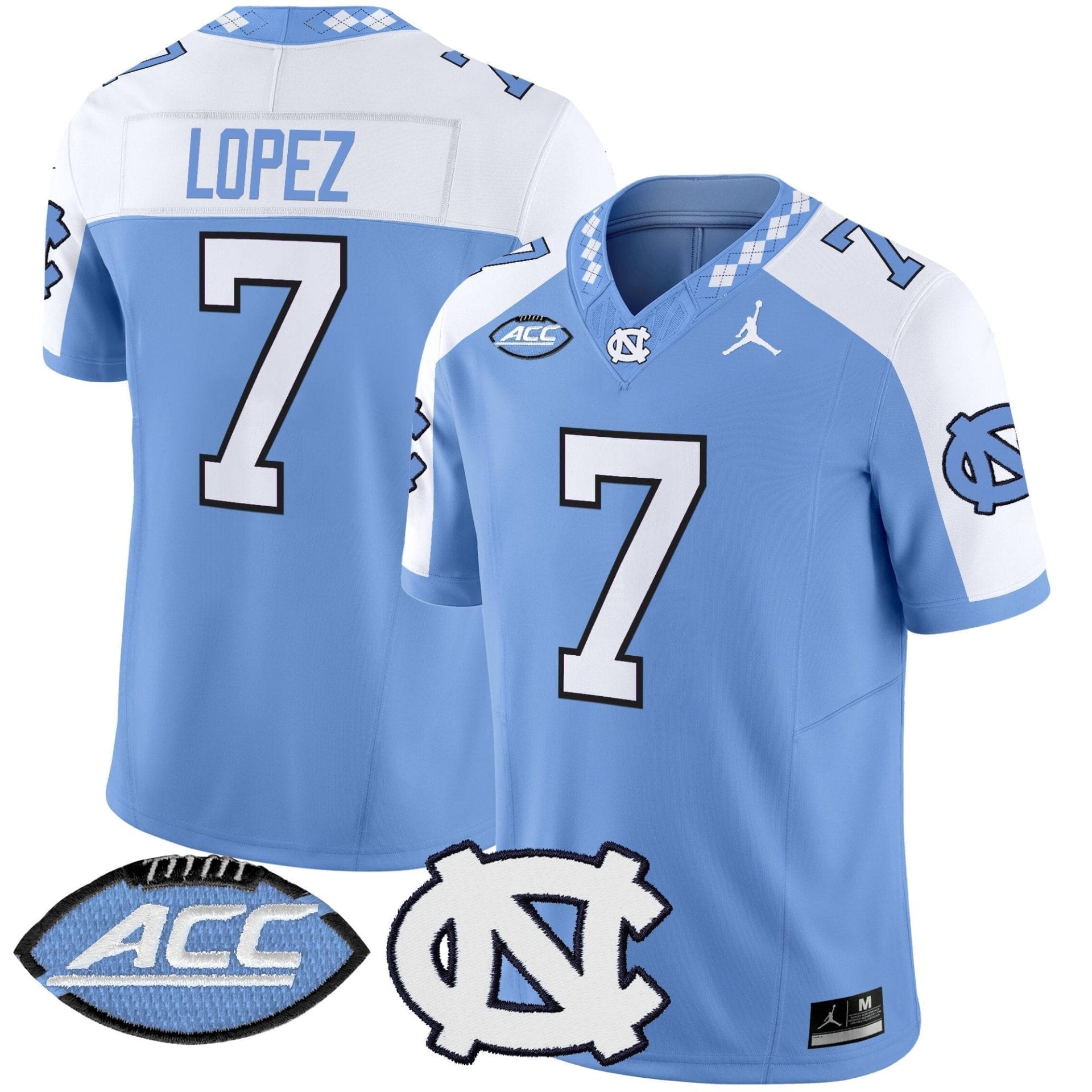 North Carolina Tar Heels 2025 Vapor Limited Jersey - All Stitched 8 North Carolina Tar Heels 2025 Vapor Limited Jersey - All Stitched - Image 8