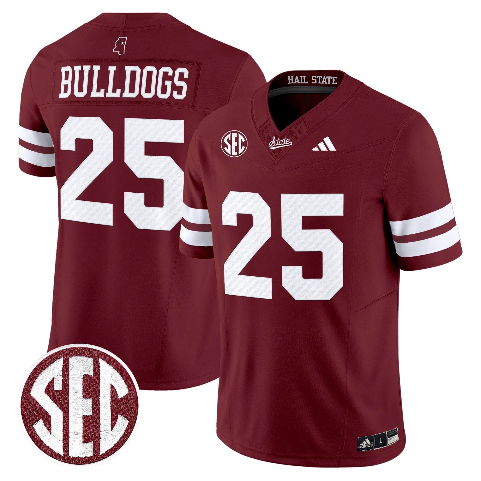 Mississippi State Bulldogs 'Dark Mode' Vapor Limited Jersey - All Stitched 32 Mississippi State Bulldogs 'Dark Mode' Vapor Limited Jersey - All Stitched - Image 32