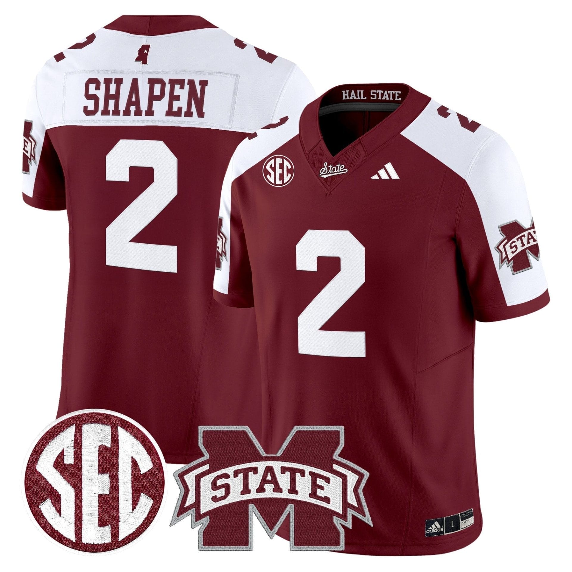 Mississippi State Bulldogs 'Dark Mode' Vapor Limited Jersey - All Stitched 13 Mississippi State Bulldogs 'Dark Mode' Vapor Limited Jersey - All Stitched - Image 13
