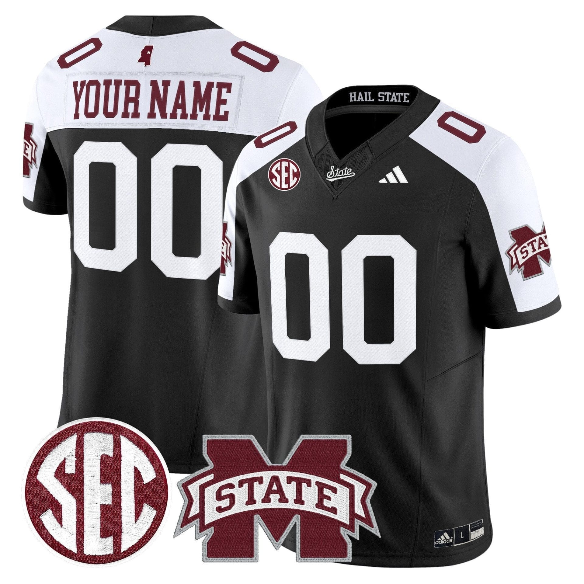 Custom Mississippi State Bulldogs Jersey 'Dark Mode' Vapor Limited Stitched All Colors 4 Custom Mississippi State Bulldogs Jersey 'Dark Mode' Vapor Limited Stitched All Colors - Image 4