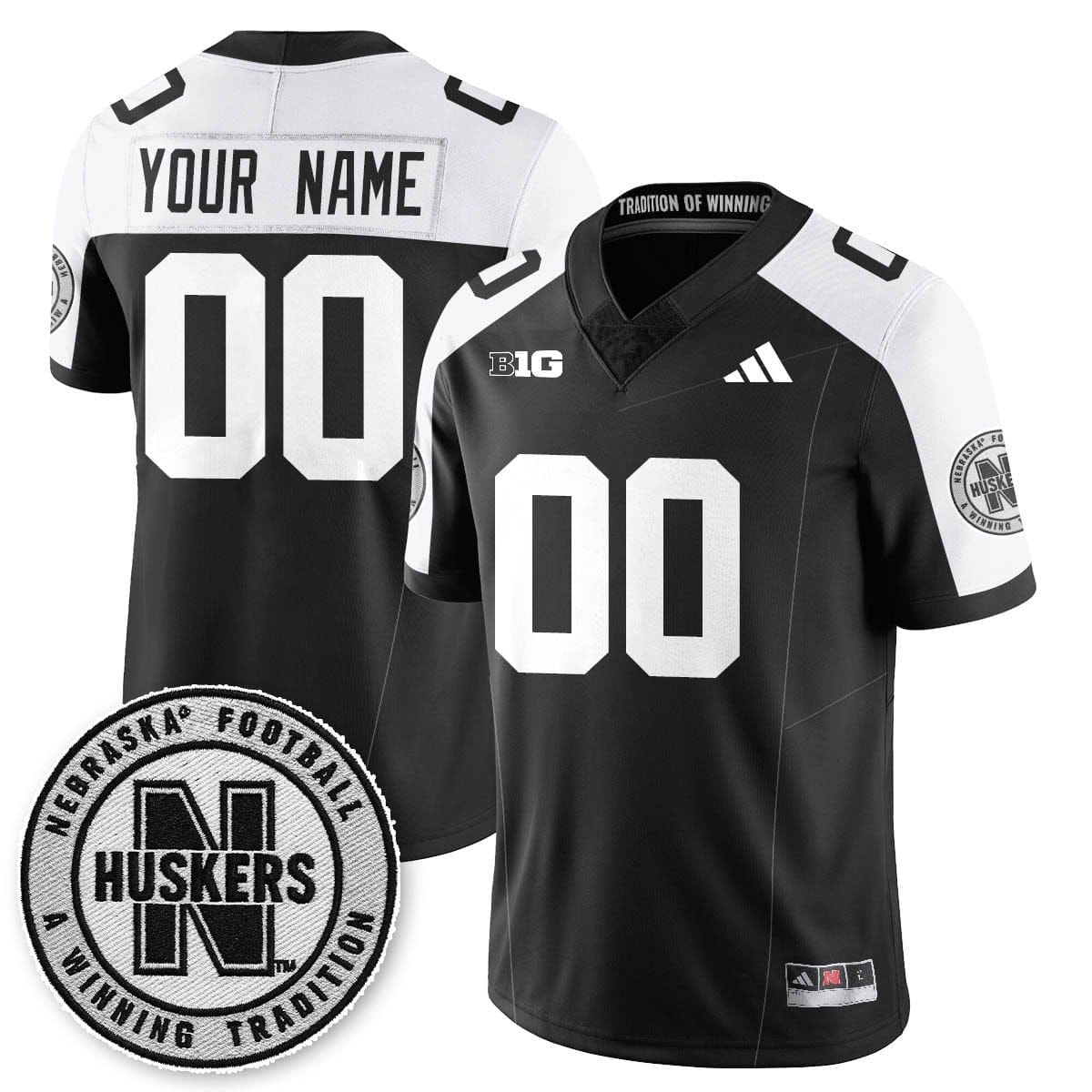 Nebraska Football 2025 "Blackout" Jersey - All Stitched 10 Nebraska Football 2025 "Blackout" Jersey - All Stitched - Image 10