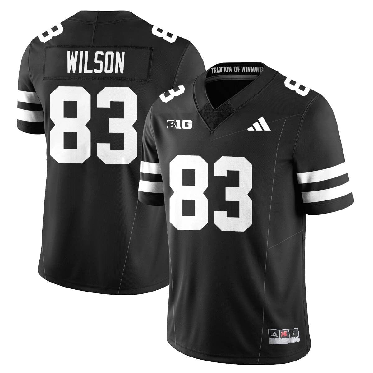 Nebraska Football 2025 "Blackout" Jersey - All Stitched 7 Nebraska Football 2025 "Blackout" Jersey - All Stitched - Image 7