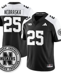 Nebraska Football 2025 "Blackout" Jersey - All Stitched 26 175558874162fcb1a047