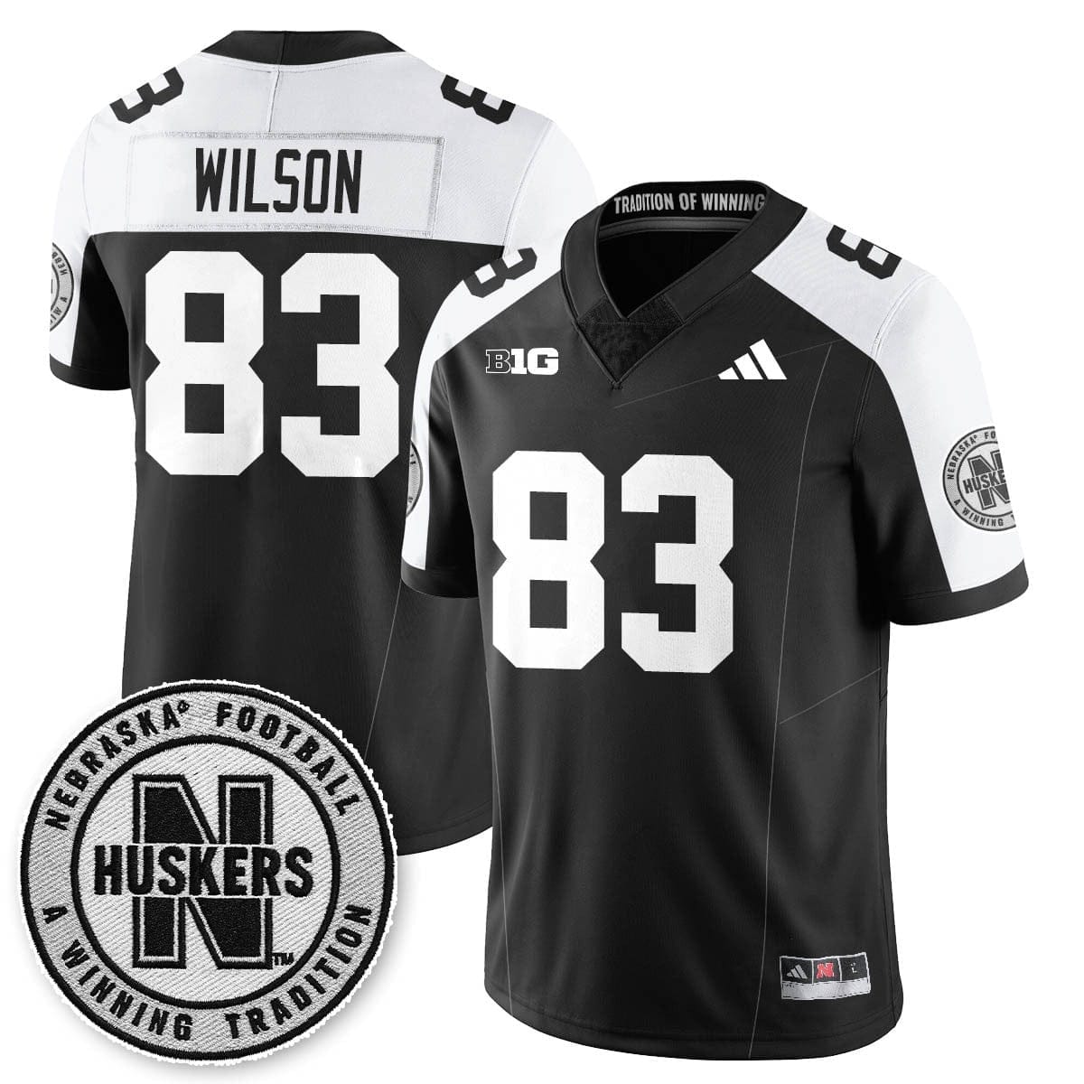 Nebraska Football 2025 "Blackout" Jersey - All Stitched 5 Nebraska Football 2025 "Blackout" Jersey - All Stitched - Image 5