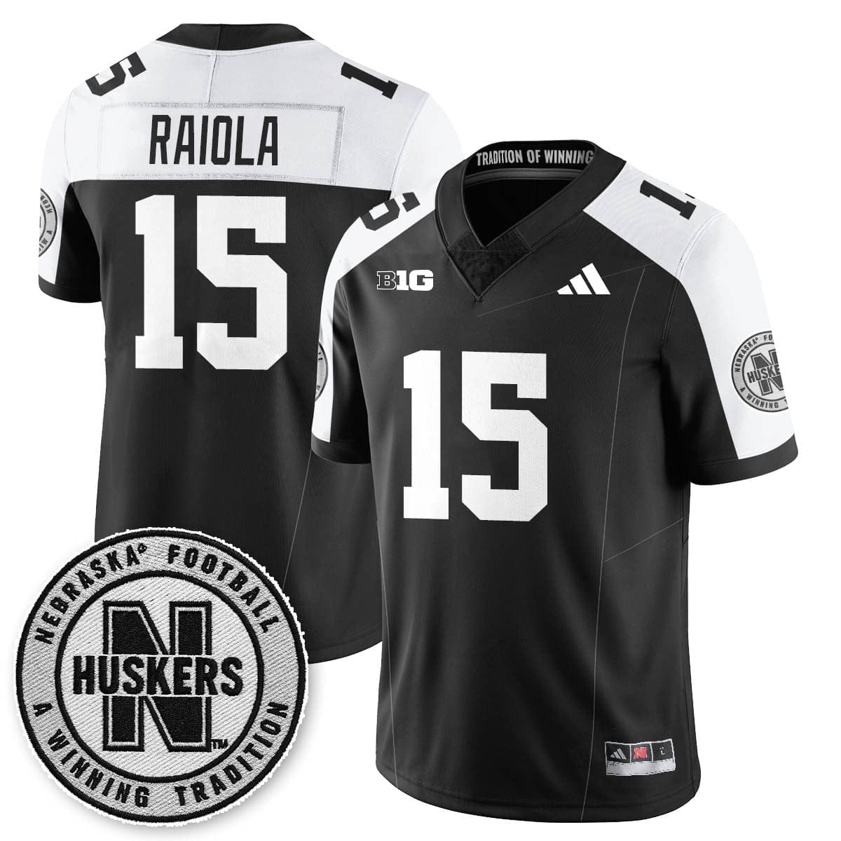 Nebraska Football 2025 "Blackout" Jersey - All Stitched 15 Nebraska Football 2025 "Blackout" Jersey - All Stitched - Image 15