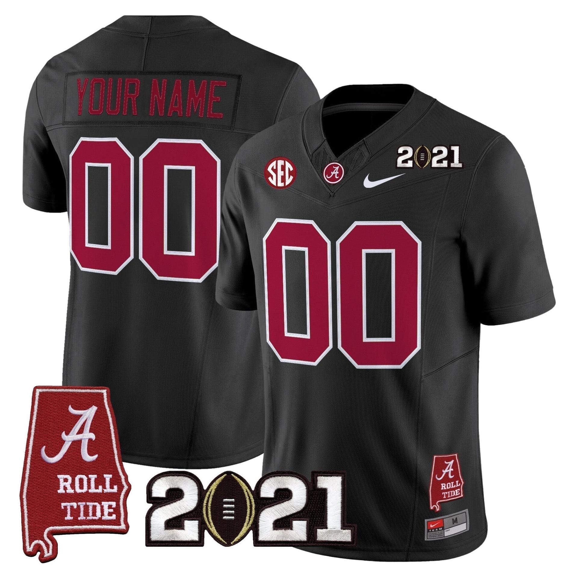 Custom Alabama Crimson Tide Jersey '2021 CFP National Championship' Vapor Limited - Alabama Map - All Stitched 5 Custom Alabama Crimson Tide Jersey '2021 CFP National Championship' Vapor Limited - Alabama Map - All Stitched - Image 5