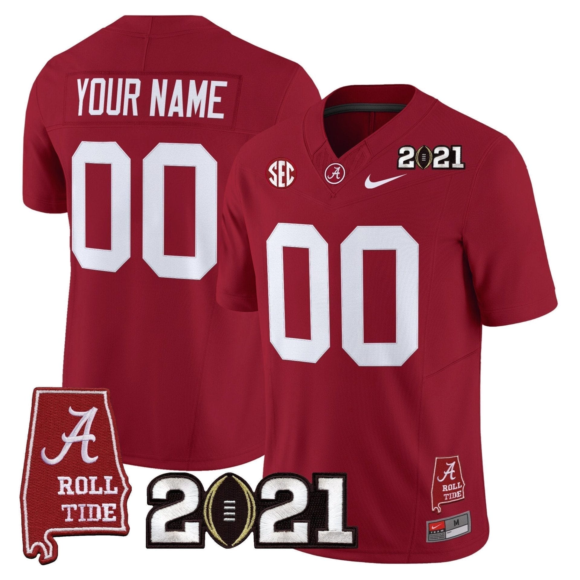 Custom Alabama Crimson Tide Jersey '2021 CFP National Championship' Vapor Limited - Alabama Map - All Stitched 1 Custom Alabama Crimson Tide Jersey '2021 CFP National Championship' Vapor Limited - Alabama Map - All Stitched