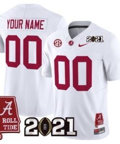 Alternative view of Custom  Alabama Crimson Tide Jersey '2021 CFP National Championship' Vapor Limited - Alabama Map - All Stitched