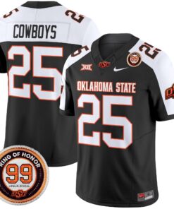 Oklahoma State Cowboys 2025 Vapor Limited Jersey - Leslie O'neal Patch - All Stitched 77 1755858044055