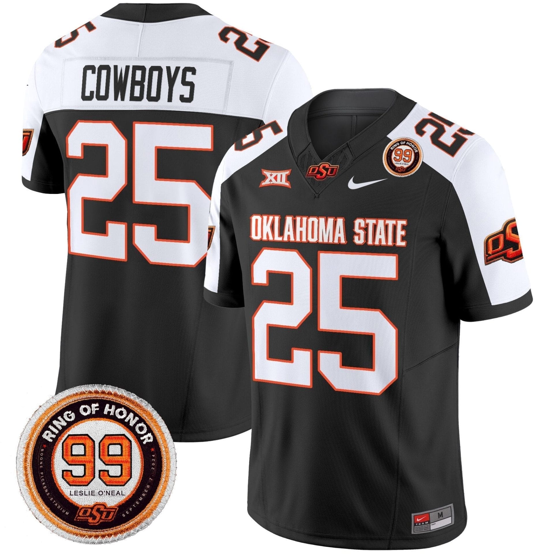 Oklahoma State Cowboys 2025 Vapor Limited Jersey - Leslie O'neal Patch - All Stitched 33 Oklahoma State Cowboys 2025 Vapor Limited Jersey - Leslie O'neal Patch - All Stitched - Image 33