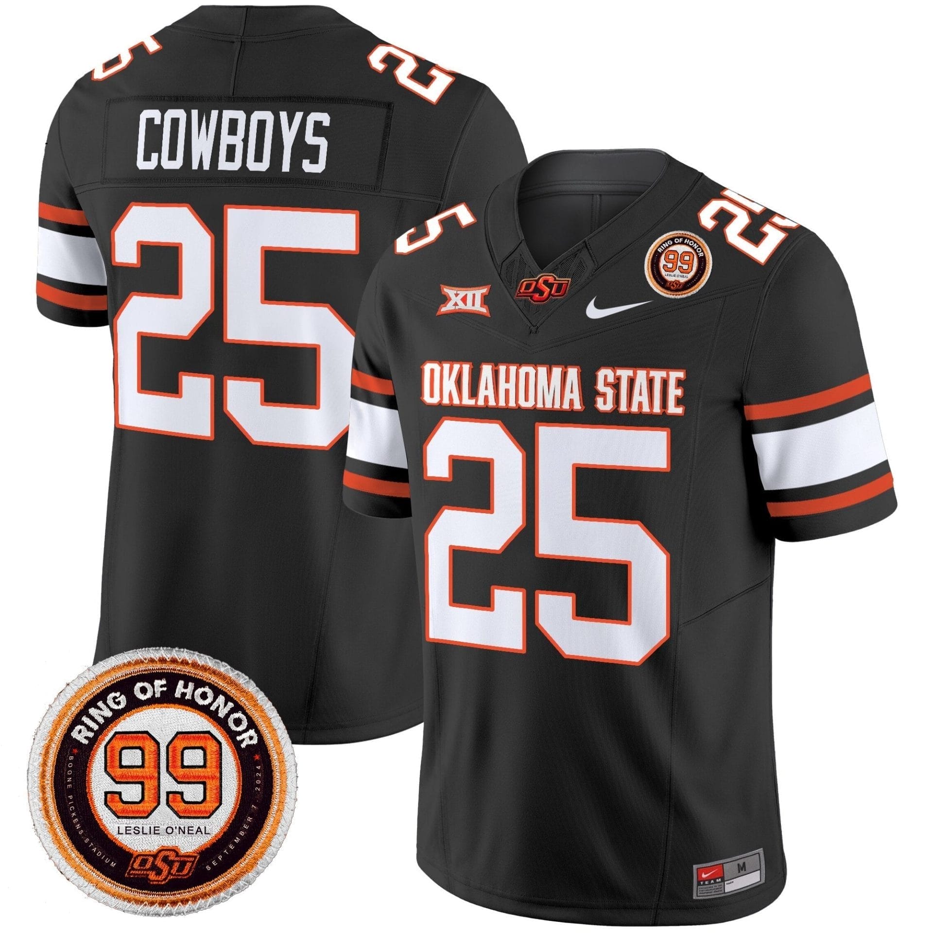 Oklahoma State Cowboys 2025 Vapor Limited Jersey - Leslie O'neal Patch - All Stitched 15 Oklahoma State Cowboys 2025 Vapor Limited Jersey - Leslie O'neal Patch - All Stitched - Image 15