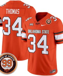 Alternative view of Oklahoma State Cowboys 2025 Vapor Limited Jersey - Leslie O'neal Patch - All Stitched