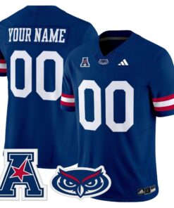 Custom Florida Atlantic Owls Jersey Name, Number 2025 Limited Stitched All Colors