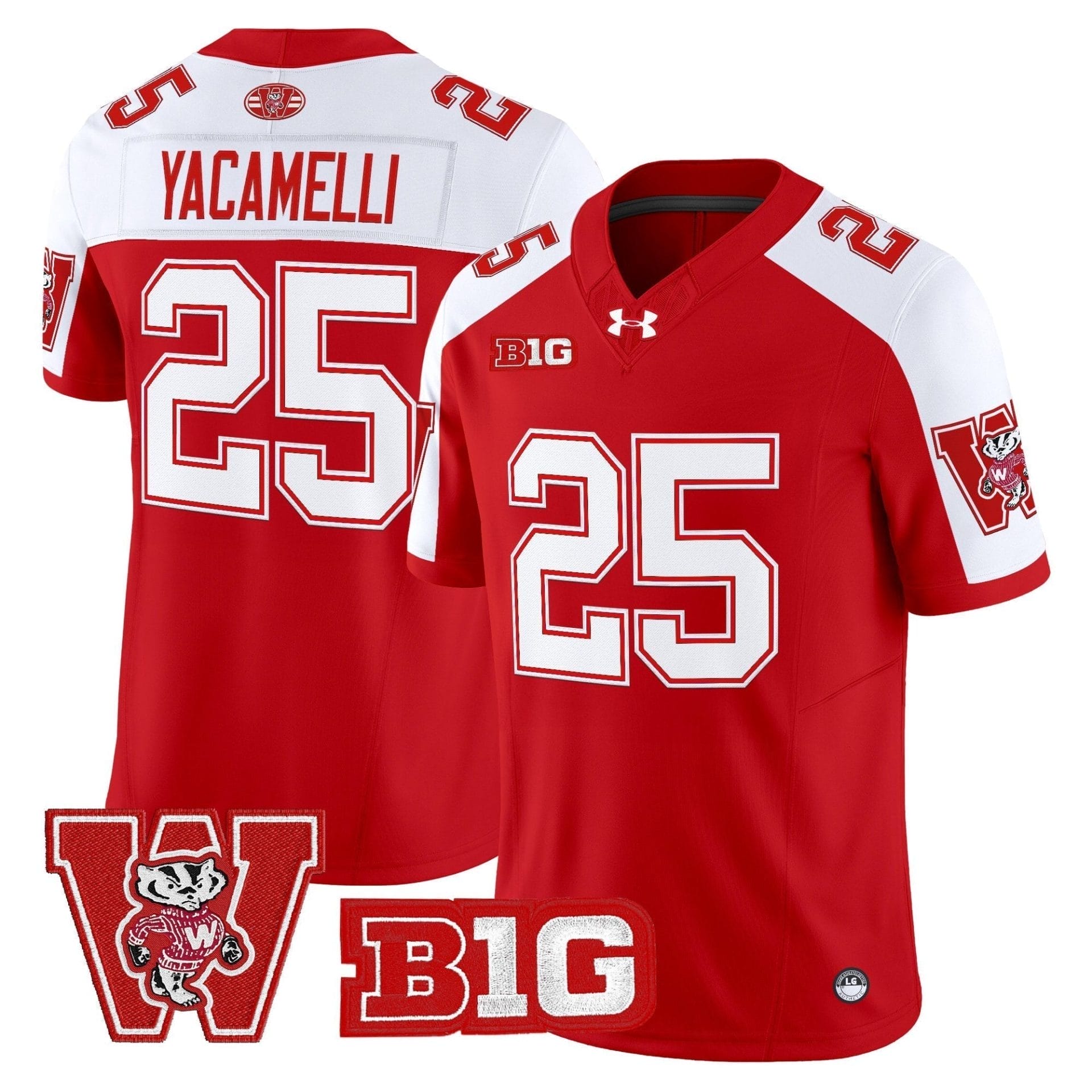 Wisconsin Badgers Throwback Vapor Limited Jersey - All Stitched 7 Wisconsin Badgers Throwback Vapor Limited Jersey - All Stitched - Image 7