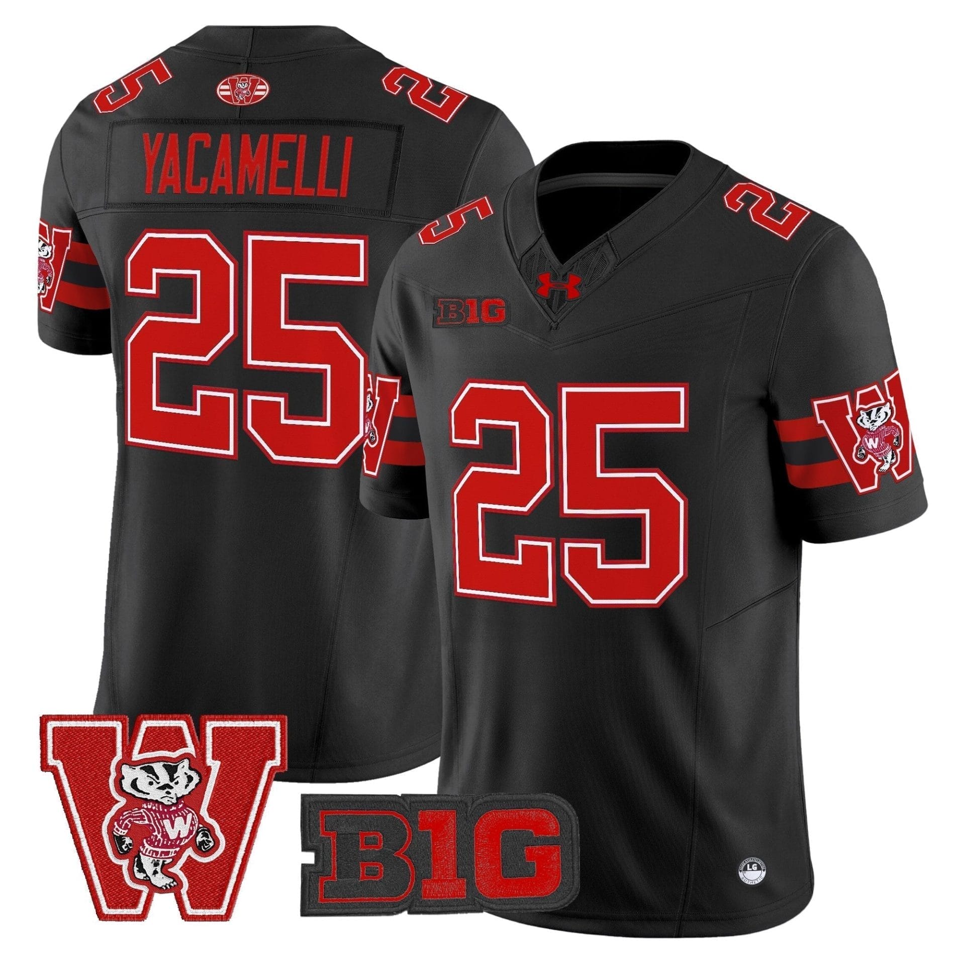 Wisconsin Badgers Throwback Vapor Limited Jersey - All Stitched 37 Wisconsin Badgers Throwback Vapor Limited Jersey - All Stitched - Image 37