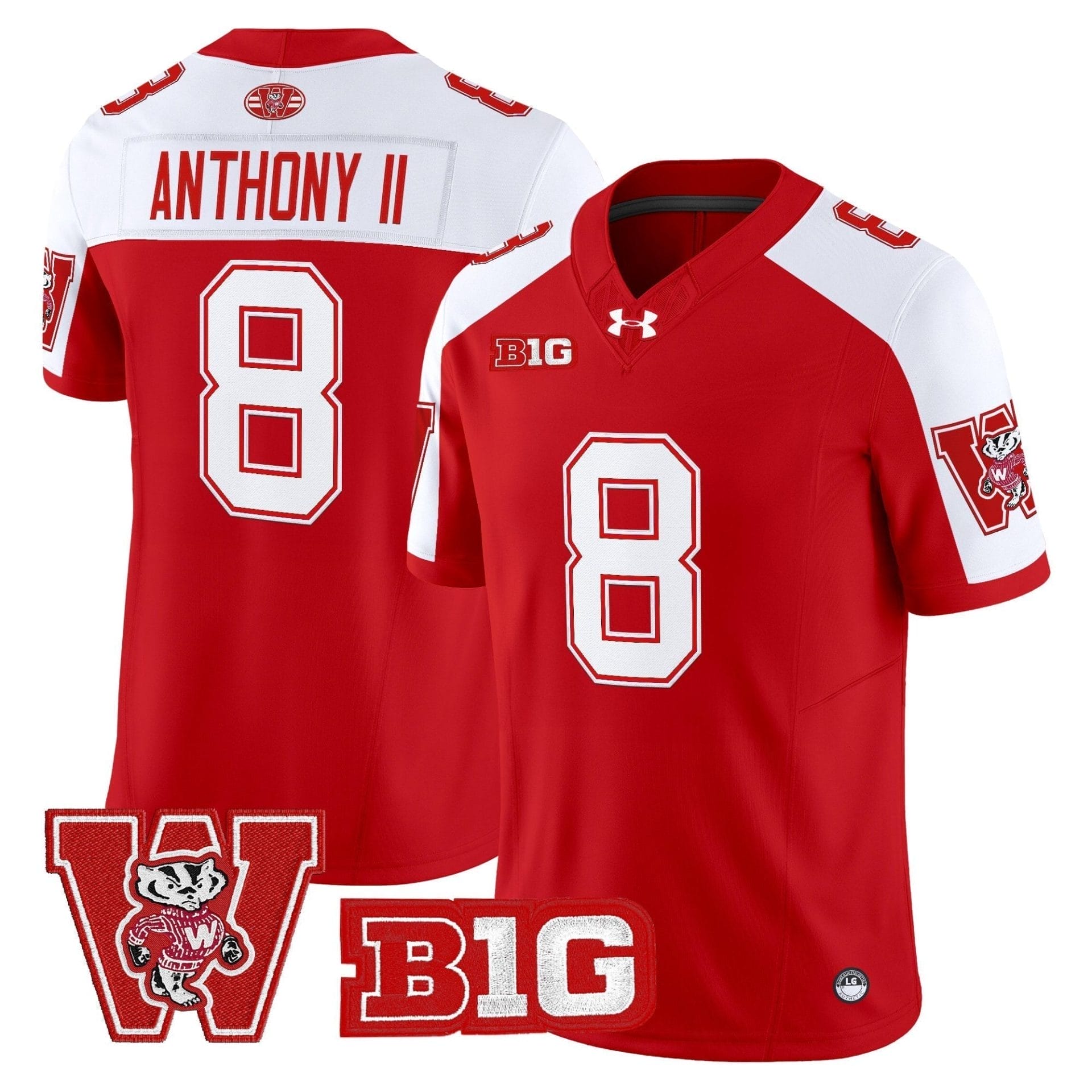 Wisconsin Badgers Throwback Vapor Limited Jersey - All Stitched 6 Wisconsin Badgers Throwback Vapor Limited Jersey - All Stitched - Image 6