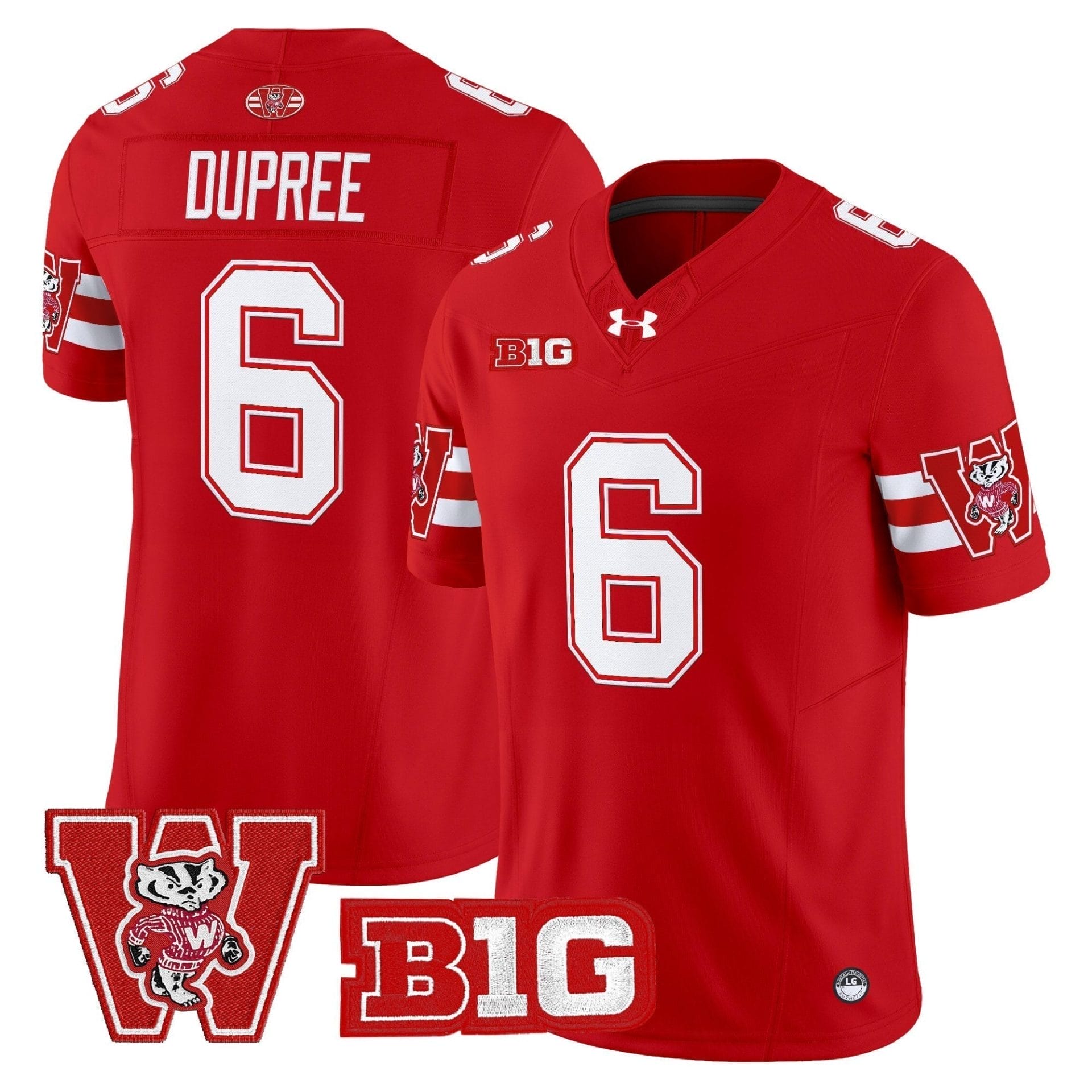 Wisconsin Badgers Throwback Vapor Limited Jersey - All Stitched 8 Wisconsin Badgers Throwback Vapor Limited Jersey - All Stitched - Image 8