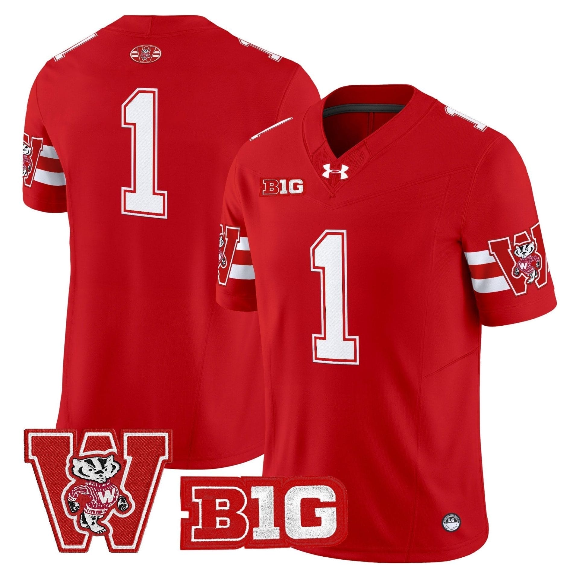 Wisconsin Badgers Throwback Vapor Limited Jersey - All Stitched 27 Wisconsin Badgers Throwback Vapor Limited Jersey - All Stitched - Image 27