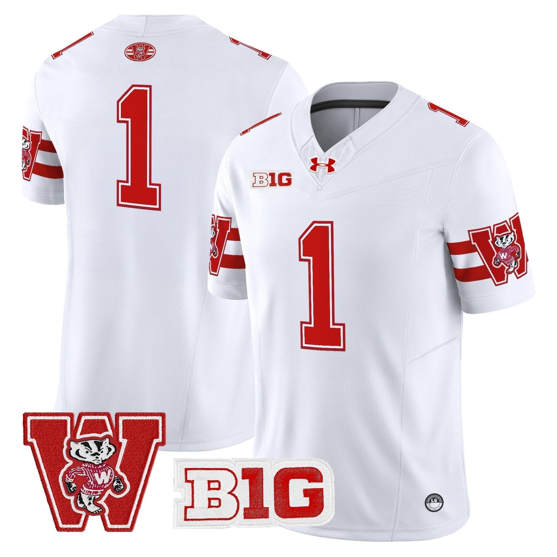 Wisconsin Badgers Throwback Vapor Limited Jersey - All Stitched 33 Wisconsin Badgers Throwback Vapor Limited Jersey - All Stitched - Image 33