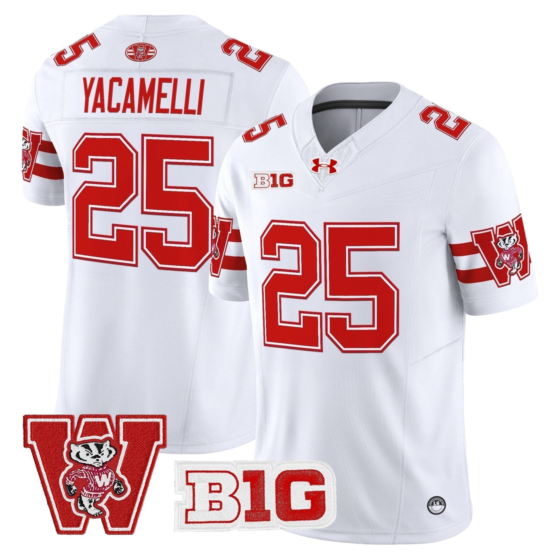 Wisconsin Badgers Throwback Vapor Limited Jersey - All Stitched 30 Wisconsin Badgers Throwback Vapor Limited Jersey - All Stitched - Image 30