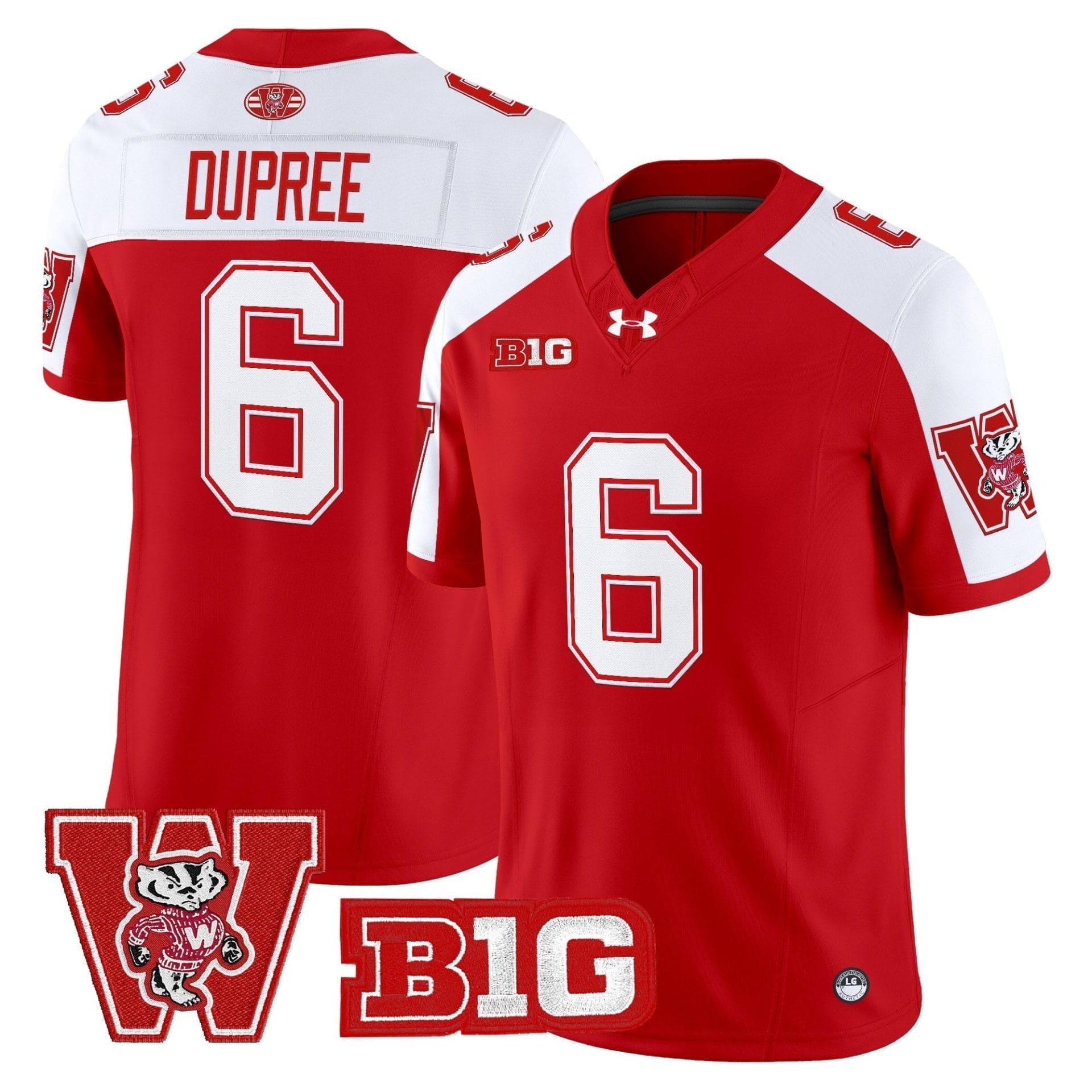 Wisconsin Badgers Throwback Vapor Limited Jersey - All Stitched 5 Wisconsin Badgers Throwback Vapor Limited Jersey - All Stitched - Image 5