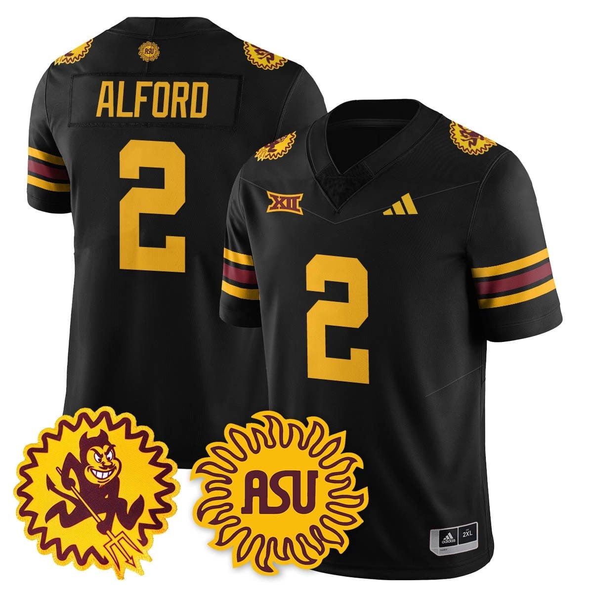 Arizona State Sun Devils 1975 Throwback Uniform - All Stitched 12 Arizona State Sun Devils 1975 Throwback Uniform - All Stitched - Image 12