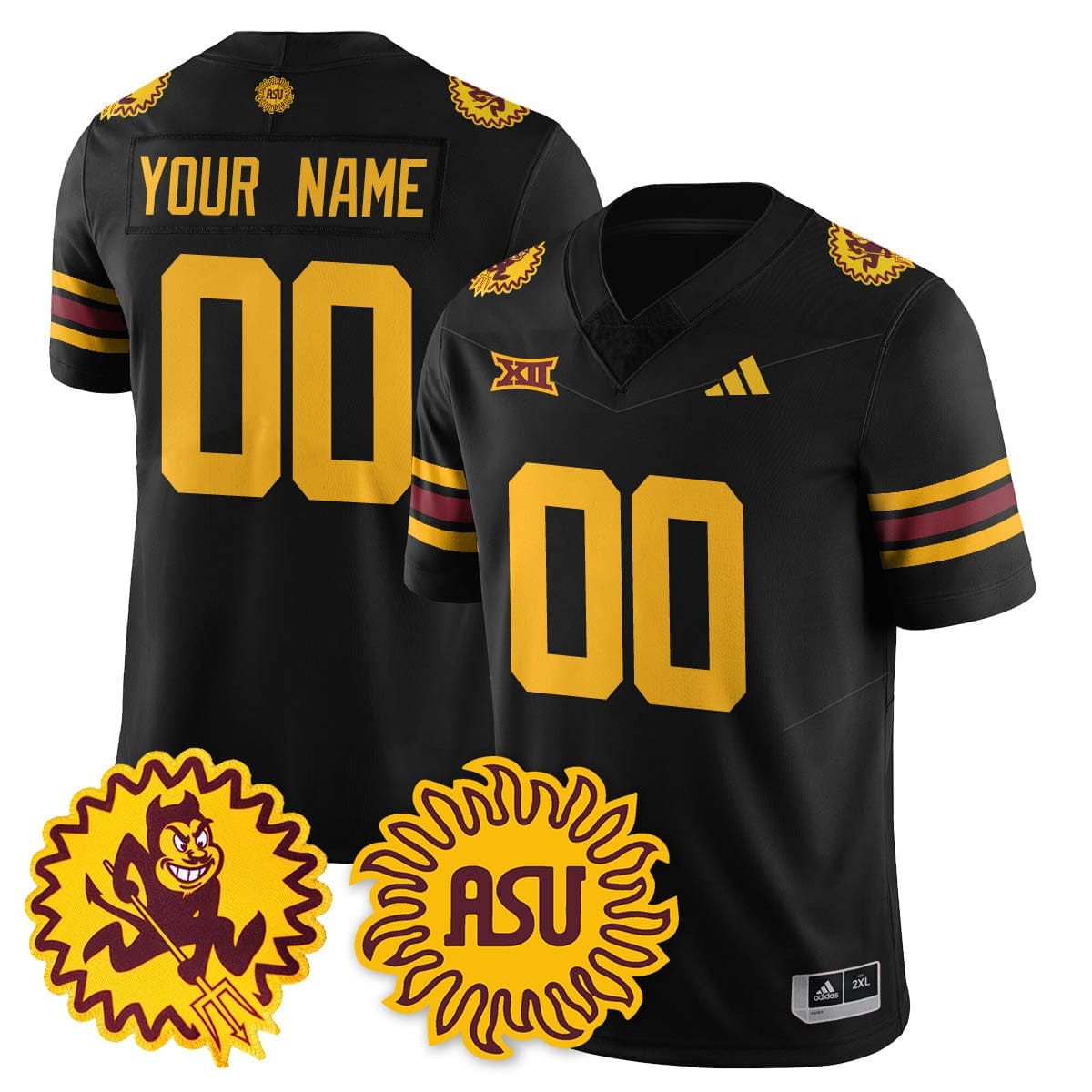 Arizona State Sun Devils 1975 Throwback Uniform - All Stitched 19 Arizona State Sun Devils 1975 Throwback Uniform - All Stitched - Image 19