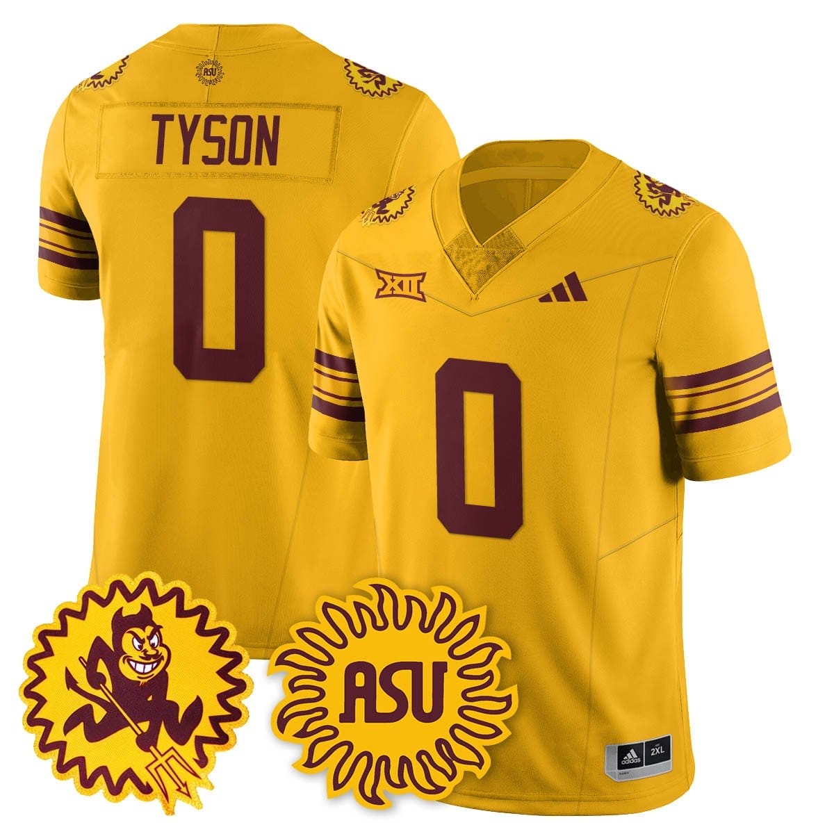 Arizona State Sun Devils 1975 Throwback Uniform - All Stitched 25 Arizona State Sun Devils 1975 Throwback Uniform - All Stitched - Image 25