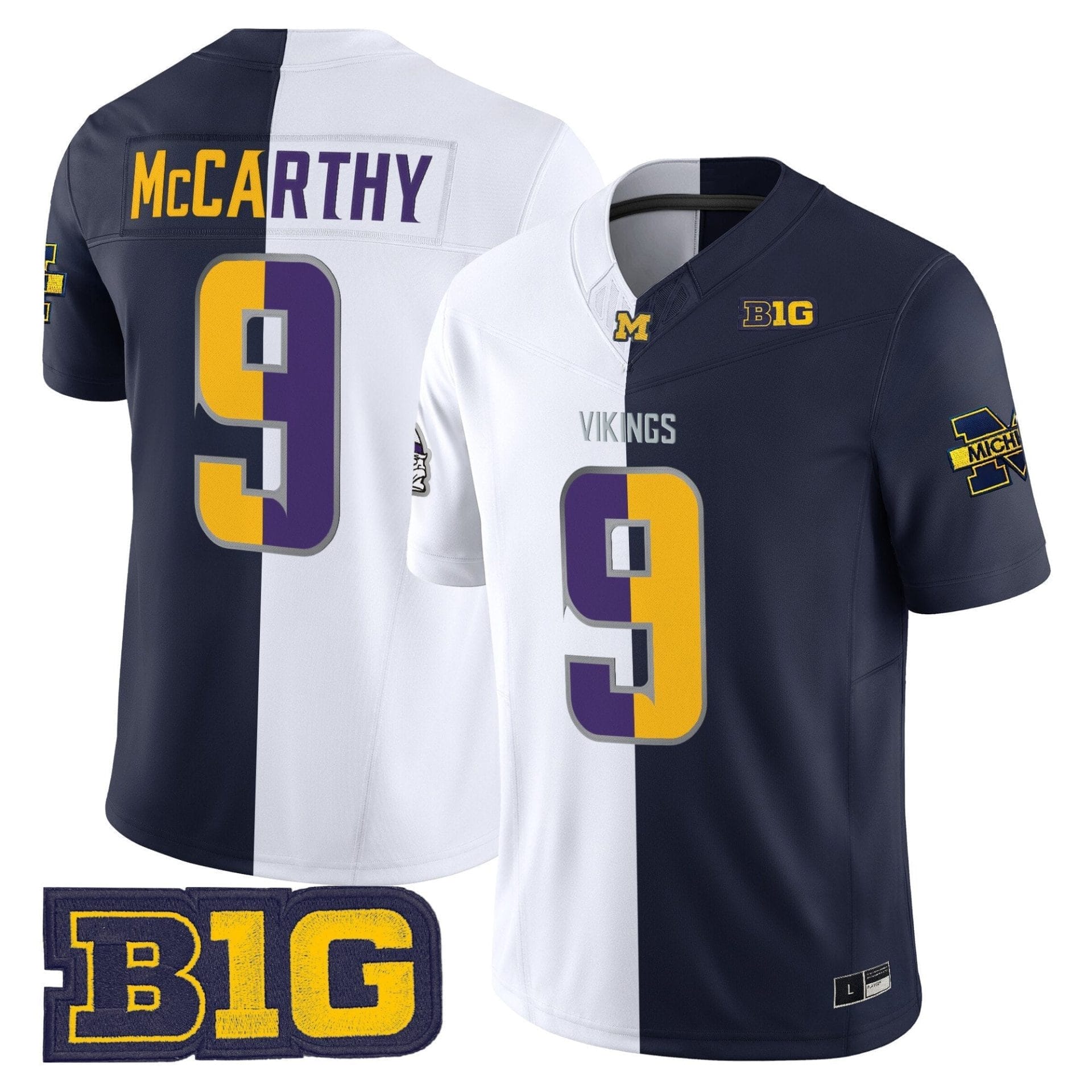 J.J. McCarthy Split Vapor Limited Jersey - All Stitched 2 J.J. McCarthy Split Vapor Limited Jersey - All Stitched - Image 2