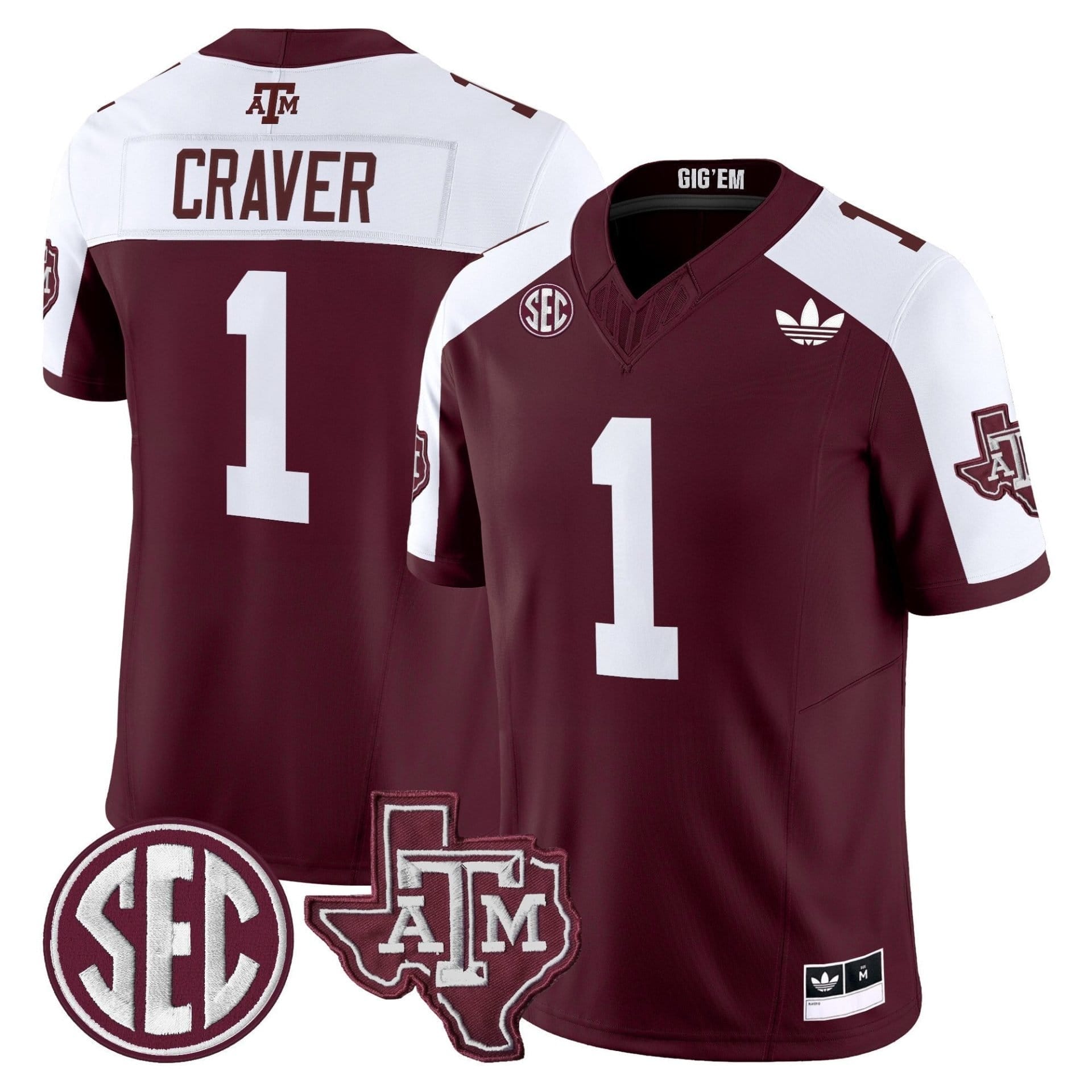 Texas A&M Aggies 2025 Vapor Limited Jersey V2 - All Stitched 7 Texas A&M Aggies 2025 Vapor Limited Jersey V2 - All Stitched - Image 7