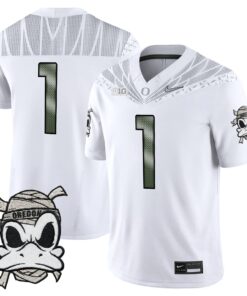 Alternative view of Oregon Ducks 2025 "Mummy Duck" Vapor Limited Jersey - All Stitched