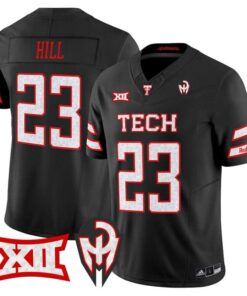 Adam Hill Jersey #23 Texas Tech Red Raiders Too Cold Vapor Stitched