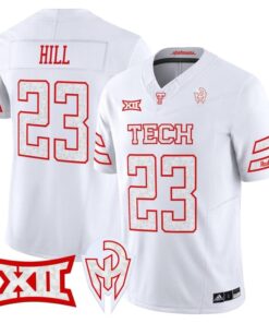 Alternative view of Adam Hill Jersey #23 Texas Tech Red Raiders Too Cold Vapor Stitched