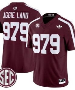 Aggie Land Jersey #979 Texas A&M Aggies 2025 Vapor V2 Stitched 9 Aggie Land Jersey 979 Texas A M Aggies 2025 Vapor V2 Stitched Maroon