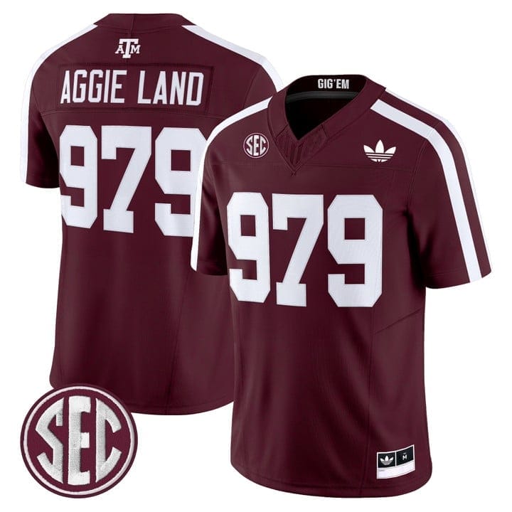 Aggie Land Jersey #979 Texas A&M Aggies 2025 Vapor V2 Stitched 5 Aggie Land Jersey #979 Texas A&M Aggies 2025 Vapor V2 Stitched - Image 5