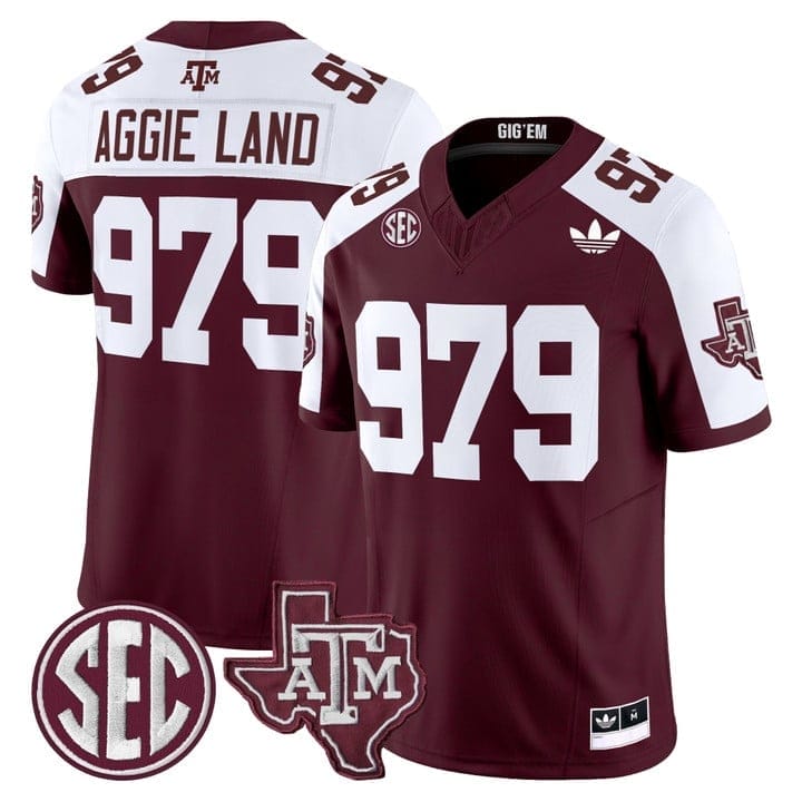 Aggie Land Jersey #979 Texas A&M Aggies 2025 Vapor V2 Stitched 4 Aggie Land Jersey #979 Texas A&M Aggies 2025 Vapor V2 Stitched - Image 4