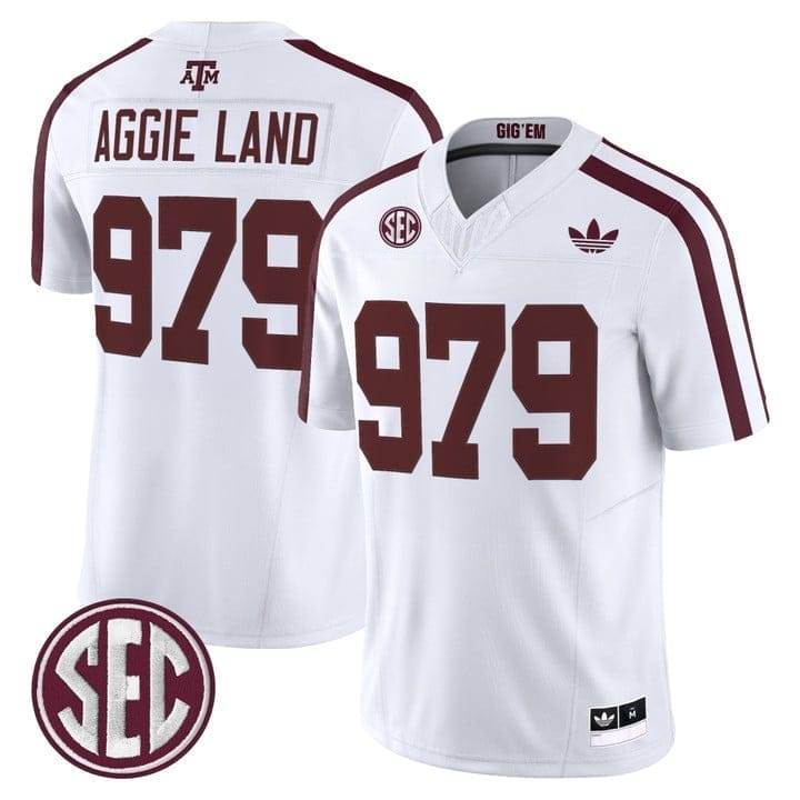 Aggie Land Jersey #979 Texas A&M Aggies 2025 Vapor V2 Stitched 2 Aggie Land Jersey #979 Texas A&M Aggies 2025 Vapor V2 Stitched - Image 2