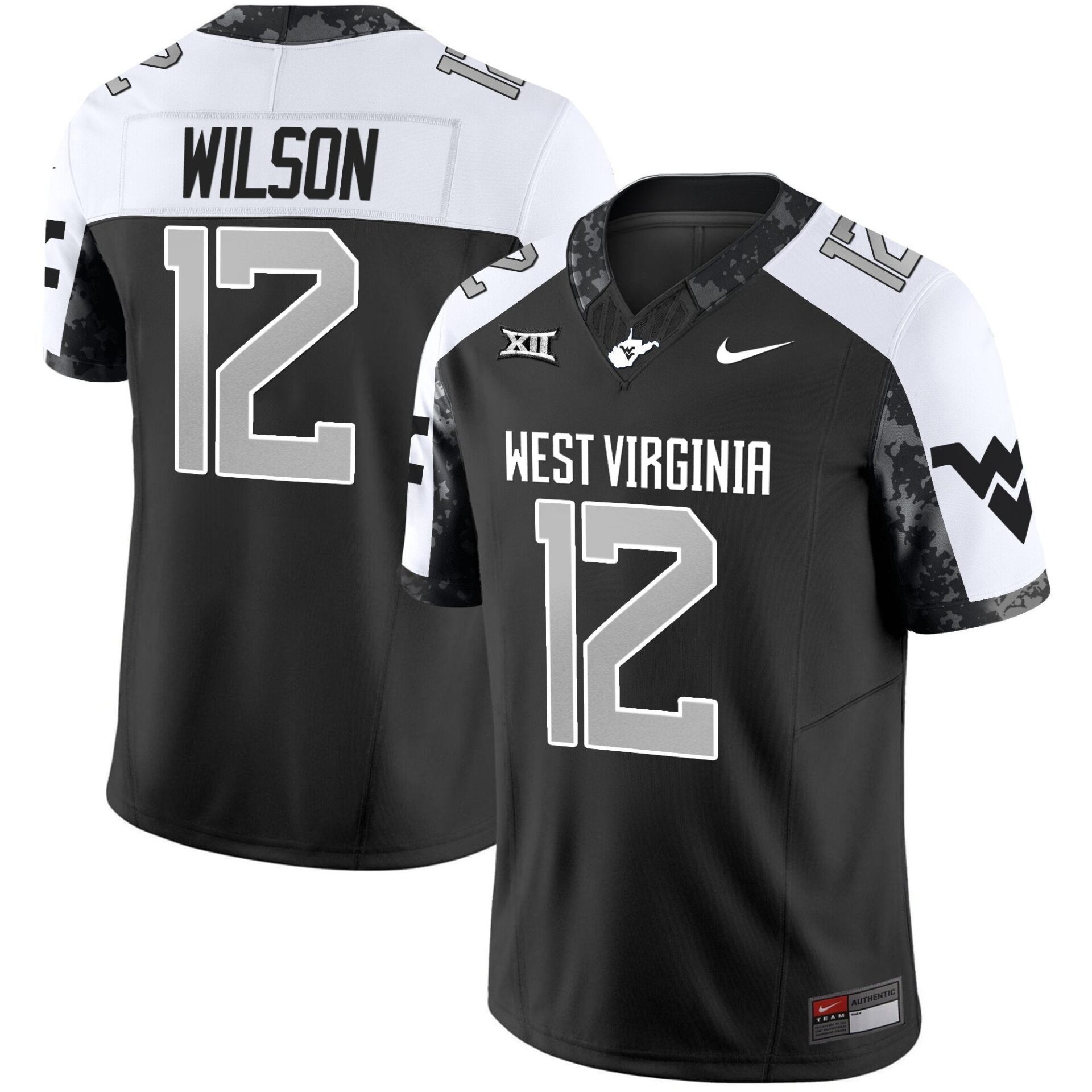 Anthony Wilson Jr Jersey #12 West Virginia Mountaineers 2025 Stitched