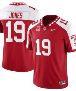 Antonio Jones Jersey 19 Temple Football 2025 Vapor Limited Stitched Alternate