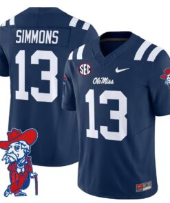 Austin Simmons Jersey #13 Ole Miss Rebels 2025 Limited V2 Stitched