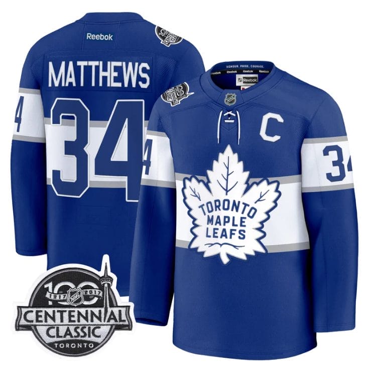 Auston Matthews Jersey #34 Toronto Maple Leafs Timeless Stitched - Image 5