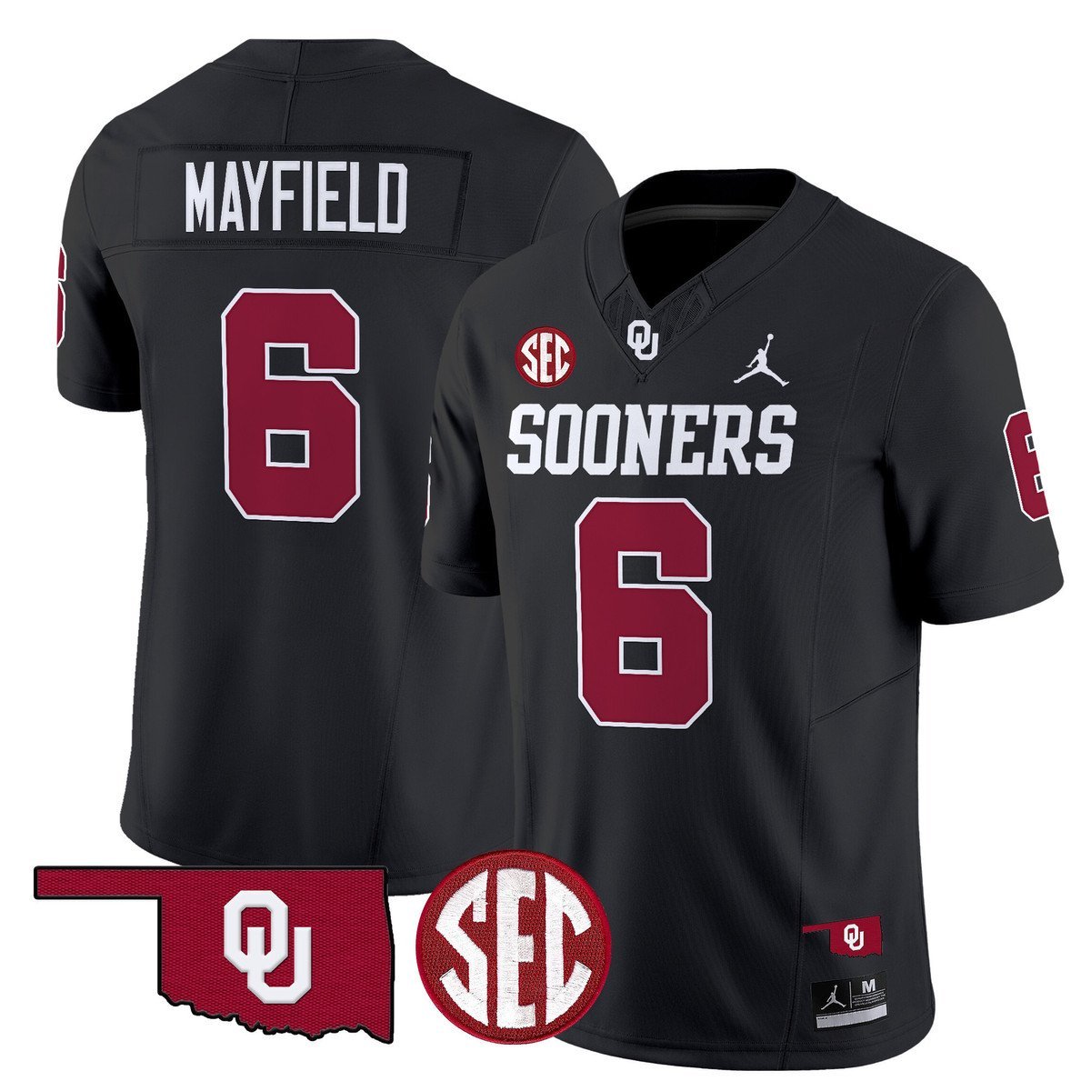 Baker Mayfield Jersey 6 Oklahoma Sooners 2025 Limited Stitched Black